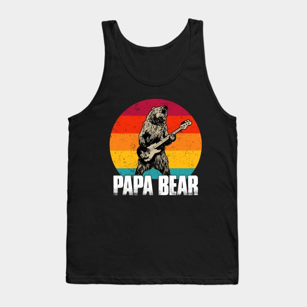 Cute Papa Bear Tank Top by Johnathan Allen Wilson